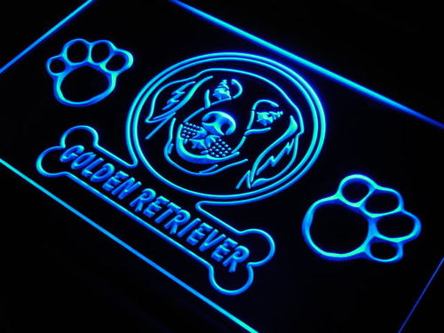 Golden Retriever Dog Pet Shop Neon Light Sign